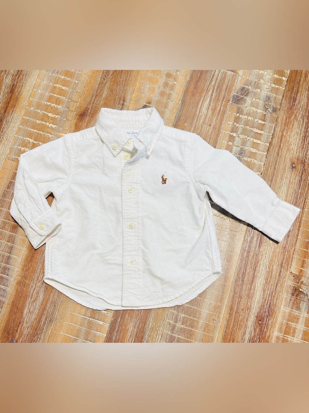 Ralph Lauren Baby White Oxford Button Down Shirt - 9m
